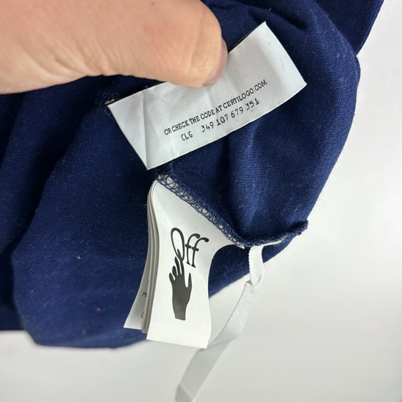 OFF-WHITE Rubber Arrows T-Shirt- Blue- Size M- Pre-Owned - Picture 6 of 8